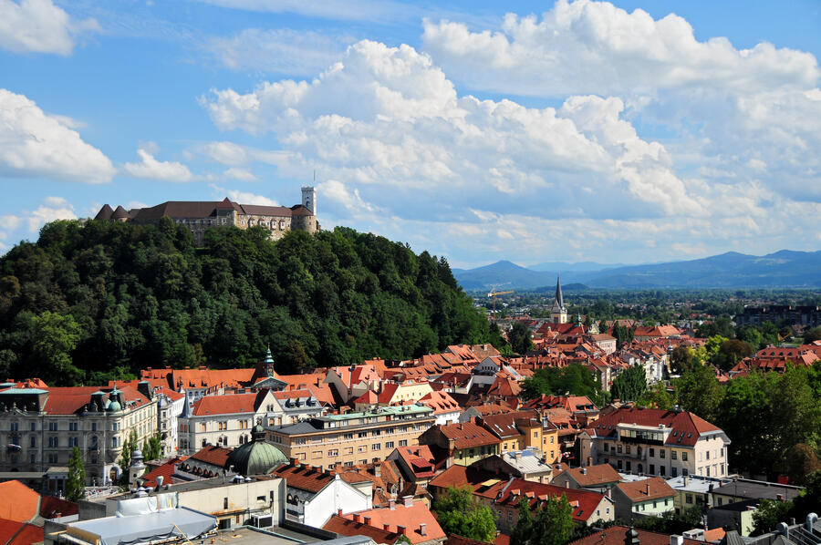 View of Ljubljana with the Castle D.Wedam