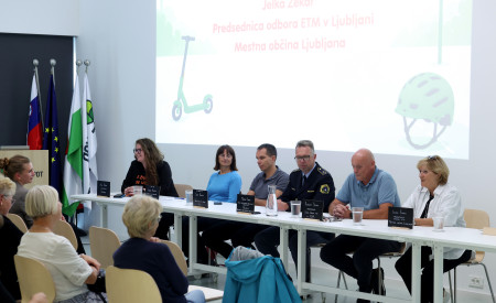 udeleženci predstavljajo projekt pred sedečim občinstvom