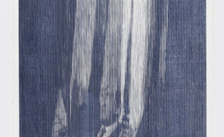 Oliver Pilić, Razširitev časa, 2024, lesorez. Foto vir: MGLC