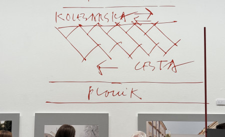 obiskovalci si ogledujejo razstavo