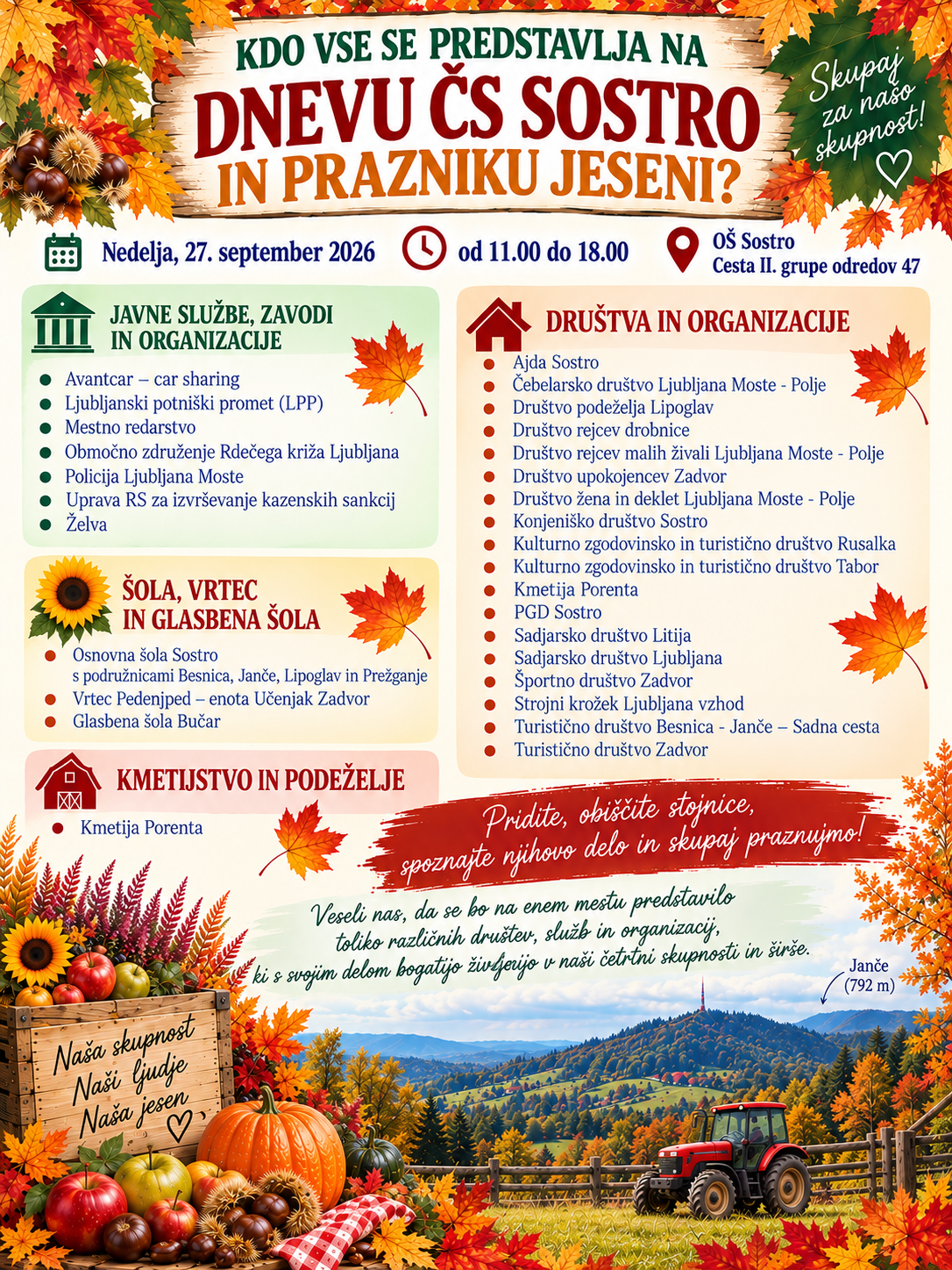 Kdo vse sodeluje na Dnevu ČS in Prazniku jeseni 2026