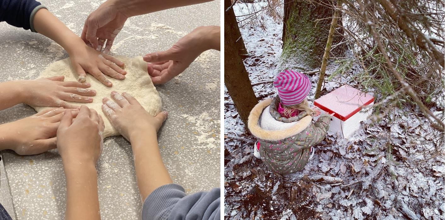 Kuharski lab Centra ROG in zimske počitnice v gozdu, foto: Mala ulica