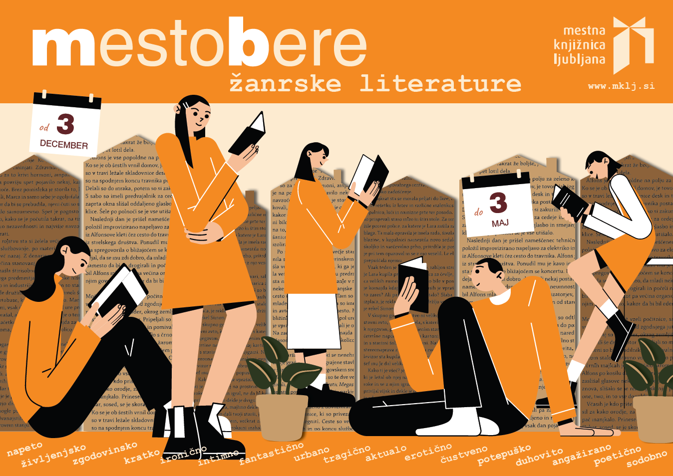 Plakat Mesto bere, vir: MKLJ