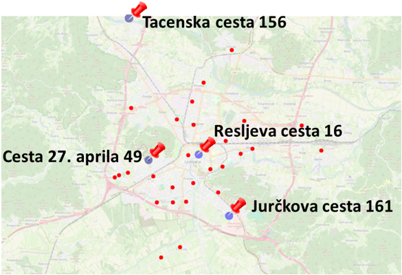 Nove lokacije izvajanja meritev od decembra 2025 dalje, foto: arhiv MOL