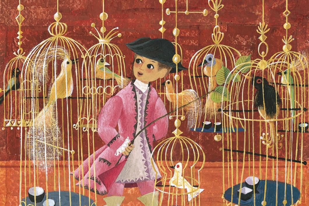 Potep med pravljicami zlata ptica Ilustracija Ancka Gosnik Godec iz knjige Zlata ptica vir LG