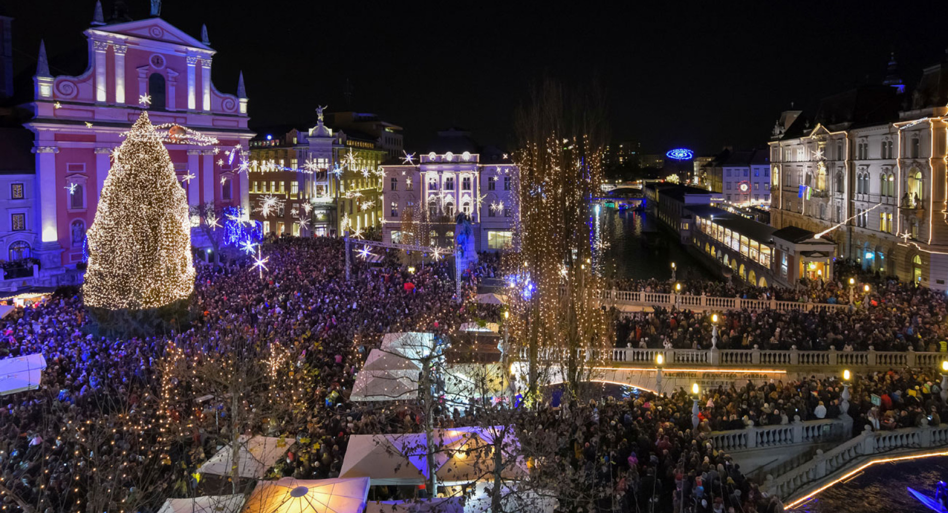 Prižig prazničnih luči, foto: Turizem Ljubljana