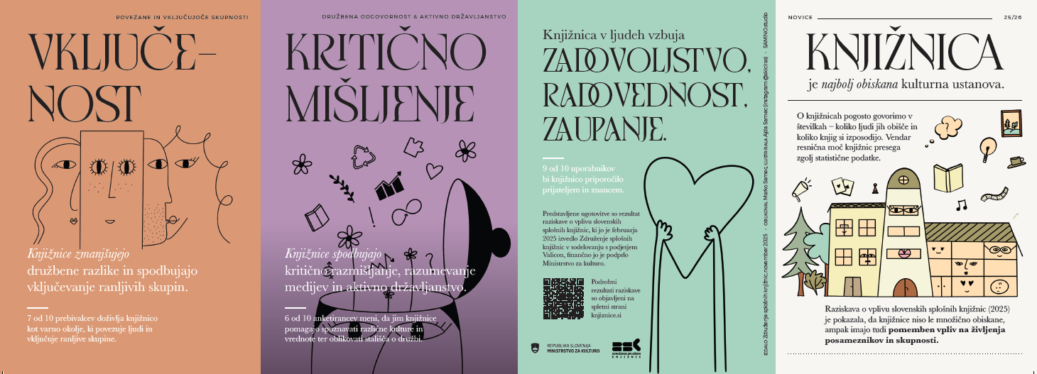 Ilustriracije na temo pomena knjižnice. Vir: MKLJ