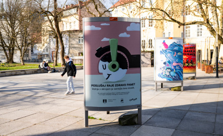 Plakat Poslušaj raje zdravo pamet, foto: Tadej Kreft, TAM TAM