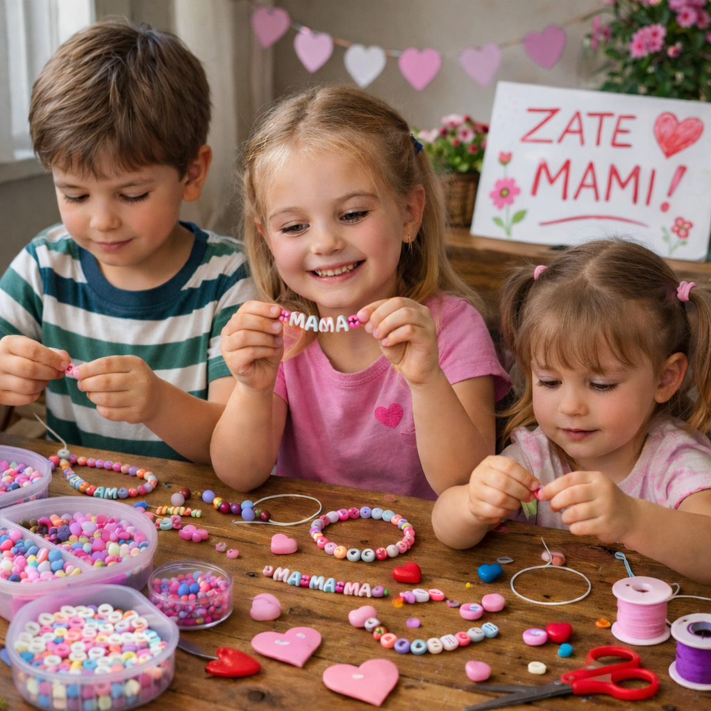 Izdelava zapestnic za mamo