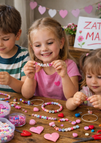 Izdelava zapestnic za mamo