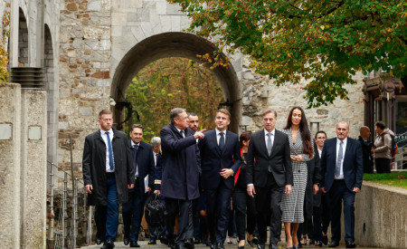 Župan Zoran Janković je gostu razkazal Ljubljanski grad