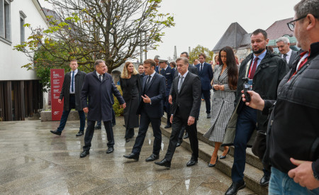 Francoski predsednik je obiskal tudi Ljubljanski grad