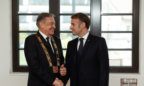 Župan Zoran Janković in predsednik Francije Macron