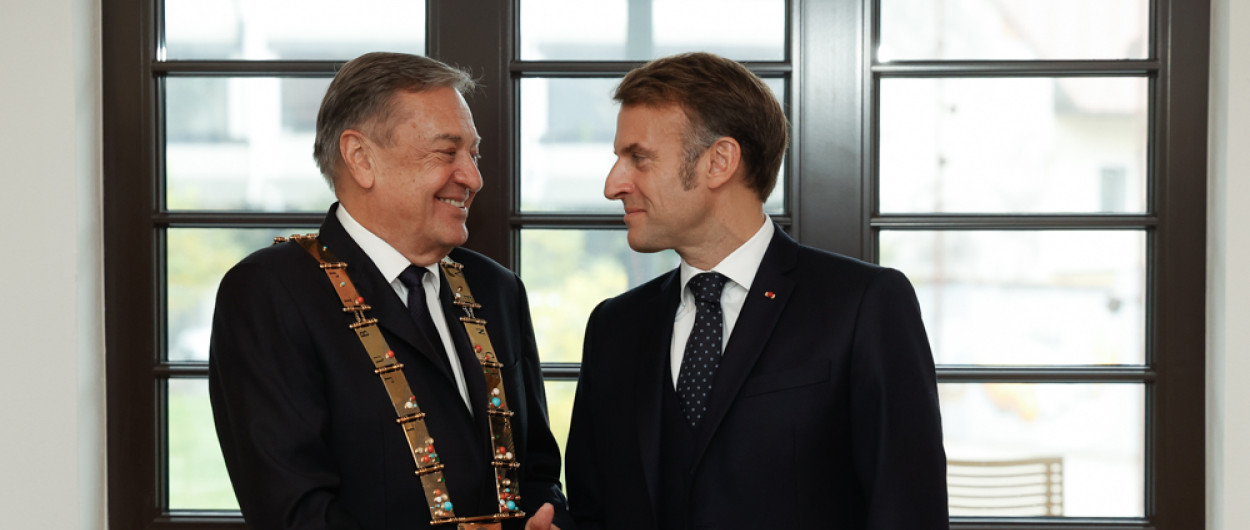 Župan Zoran Janković in predsednik Francije Macron