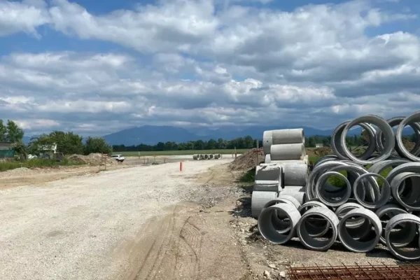 Gradbišče območja industrijske cone Zalog in Industrijske ceste