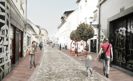 Render: Trubarjeva ulica pri Hiši eksperimentov, vir: ATELIERarhitekti