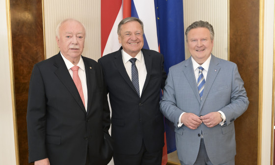  Župan Zoran Janković v družbi nekdanjega župana in deželnega glavarja Dunaja dr. Michaela Häupla ter aktualnega dr. Michaela Ludwiga