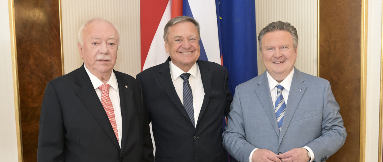  Župan Zoran Janković v družbi nekdanjega župana in deželnega glavarja Dunaja dr. Michaela Häupla ter aktualnega dr. Michaela Ludwiga