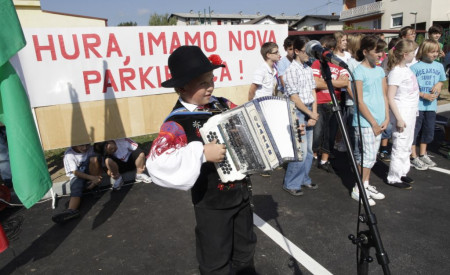 Otvoritev novega parkirisca pri Osnovni soli Vic, foto: M. Fras