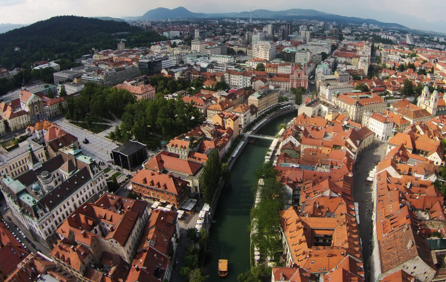 pogled na Ljubljano