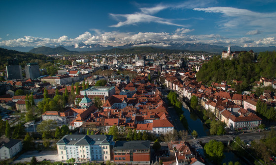 pogled na Ljubljano