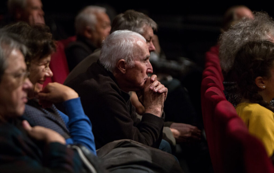Obiskovalci ene izmed projekcij v Kinodvoru. Foto: M. Rust, Kinodvor
