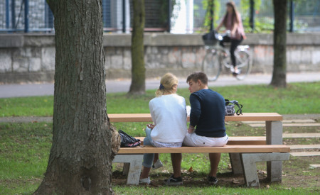 Dijaški park Gimnazije Bežigrad, foto Nik Rovan