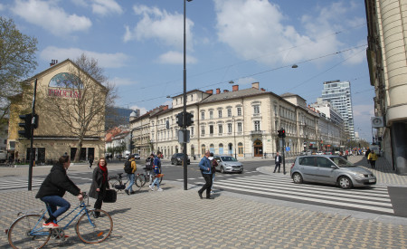 Križišče Slovenske in Gosposvetske ceste ter Dalmatinove ulice, foto: Nik Rovan 