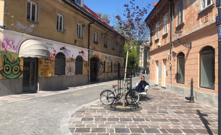 Prenovljena Trubarjeva ulica, april 2020, foto: K. Žirovnik