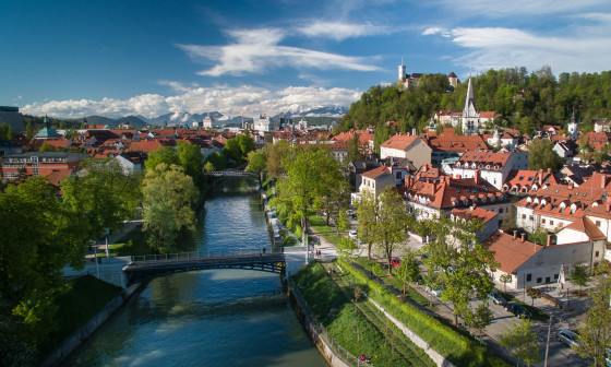 Pogled na Ljubljano iz zraka