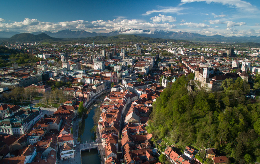 pogled na Ljubljano