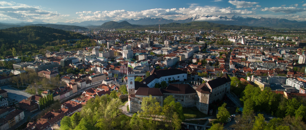 Ljubljana iz zraka. Foto: STA