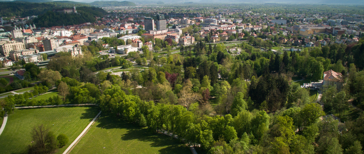 pogled na ljubljano iz zraka