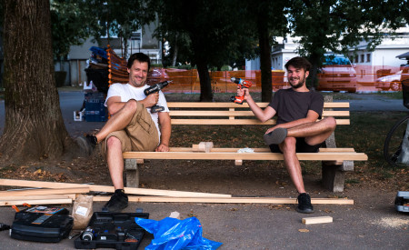 2020 Projekt Zunaj KINO NA PROSTEM IN MENJAVA KLOPI NA RASISKI foto Nejc Trampuz 3