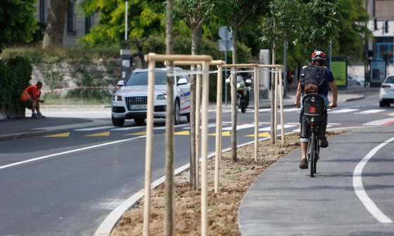 Na Barjanski cesti smo uredili manjkajoče kolesarske površine. Foto: N. Rovan