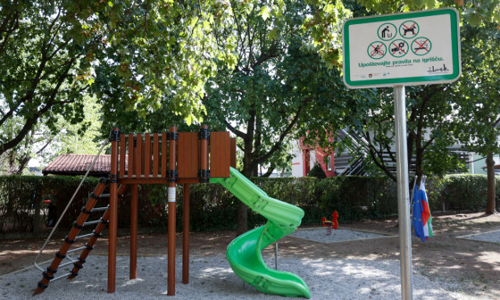 prenovljeno igrišče na Kvedrovi cesti  