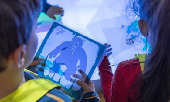 Na delavnici Pravljičnega studia. Foto: Tina Lagler, Vodnikova domačija