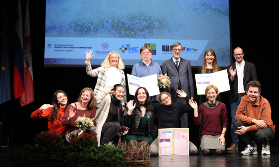 Prejemniki nagrad. Foto: Matej Pušnik, Urad Republike Slovenije za mladino