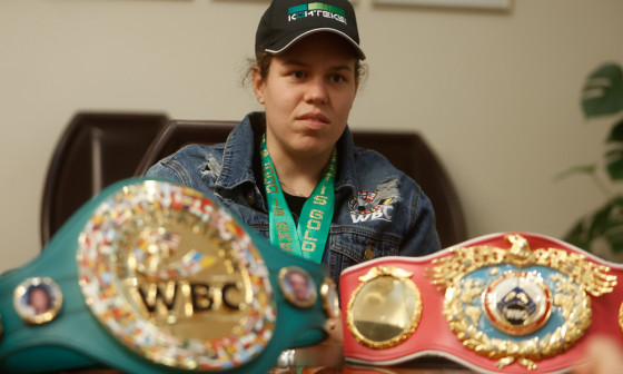 Svetovna prvakinja v boksu Ema Kozin. Foto: N. Rovan