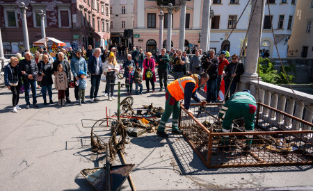 Ciscenje Ljubljanice foto: arhiv Turizma Ljubljana