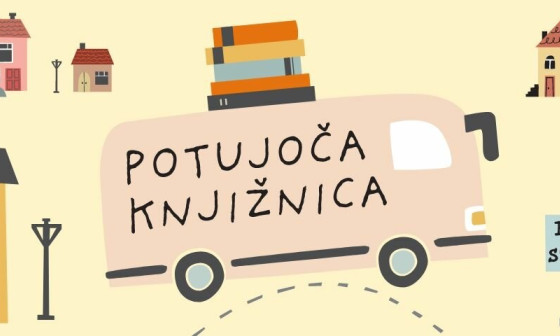 Banner Potujoča knjižnica. Vir: MKLJ
