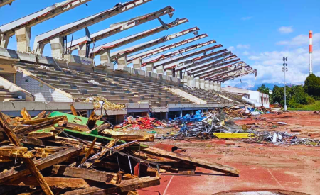 rušenje starega stadiona