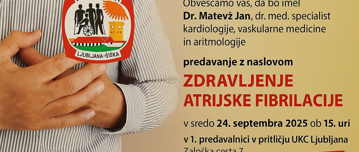 Vabilo na predavanje. Vir: ČS Šiška