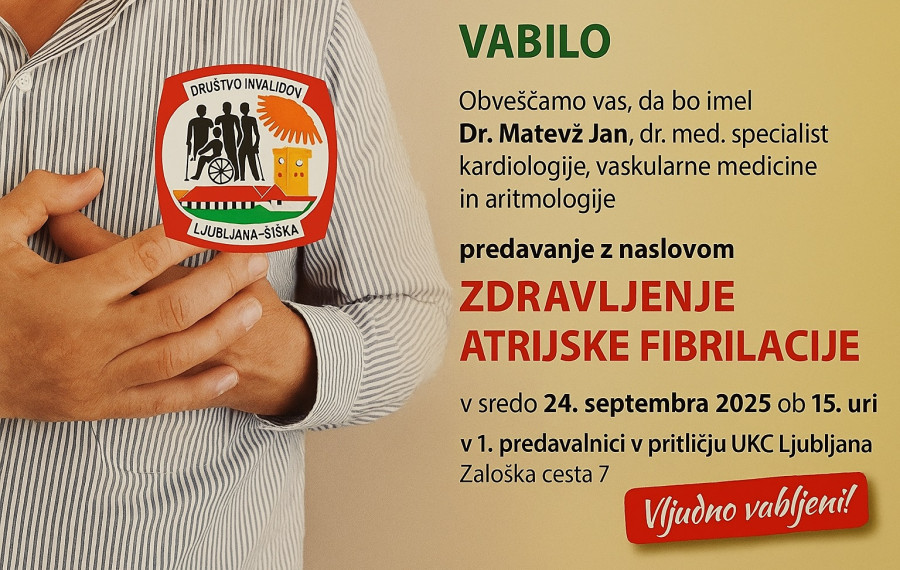 Vabilo na predavanje. Vir: ČS Šiška