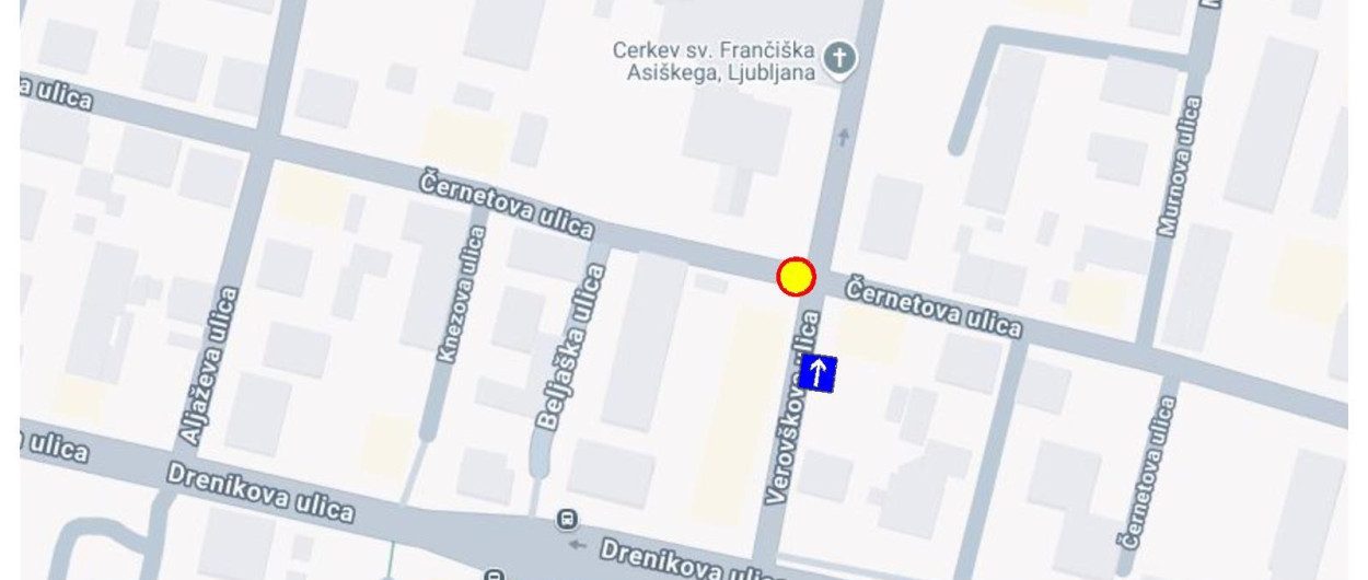 Zemljevid zapore Udavceve in obvoza. Vir: LPT