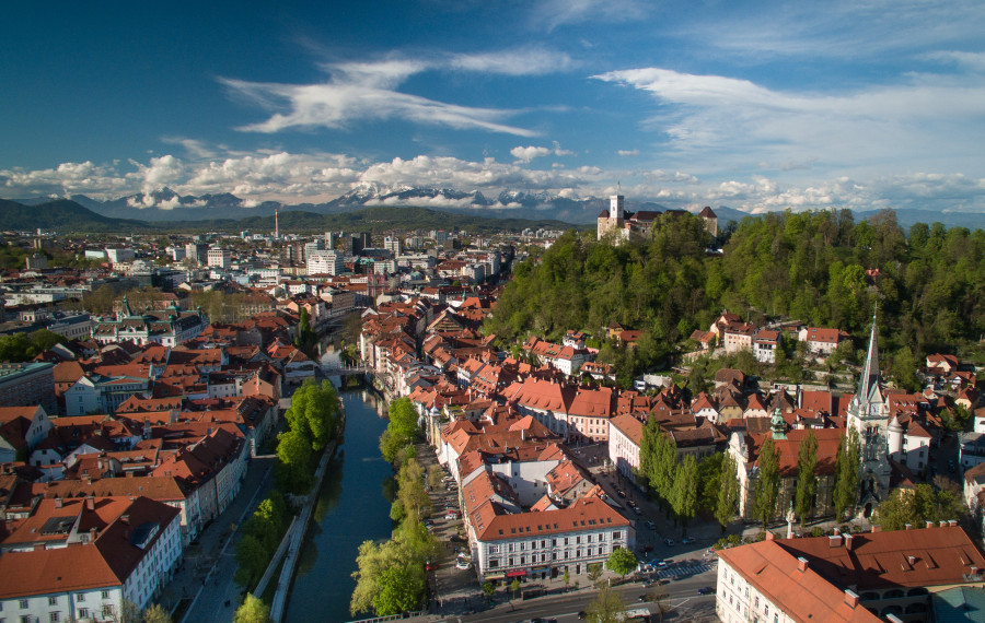 pogled na Ljubljano