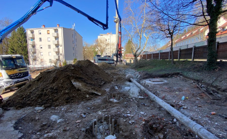pilotiranje gradbene jame
