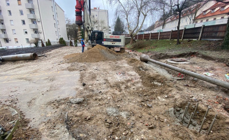 pilotiranje gradbene jame