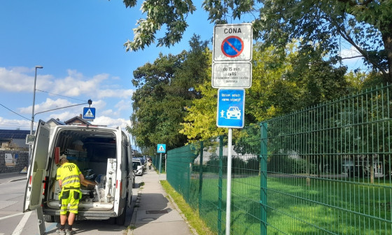 znak na Jarški cesti