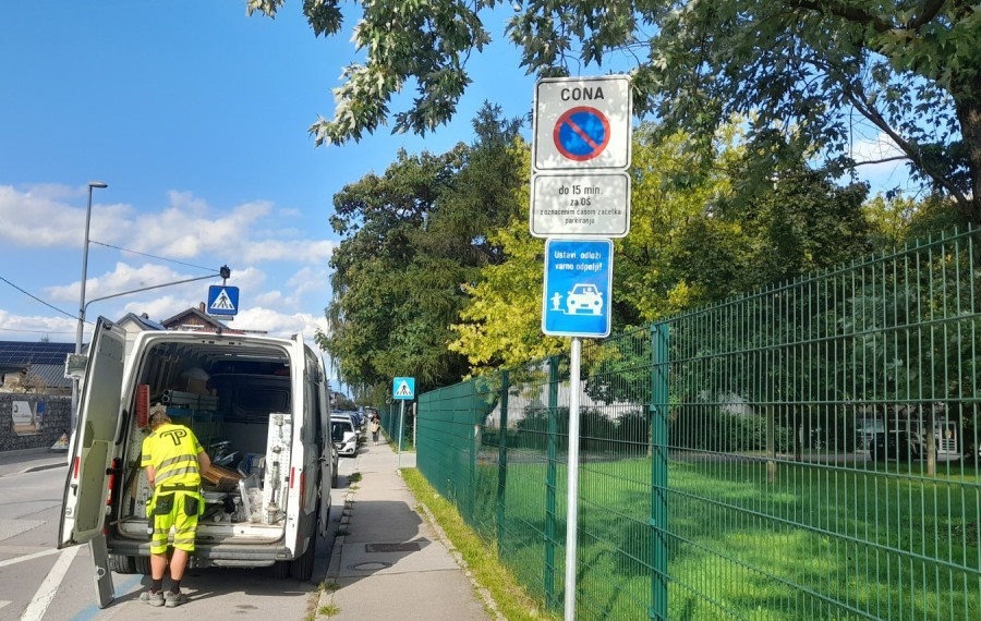 znak na Jarški cesti